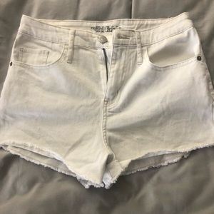High rise jean shorts